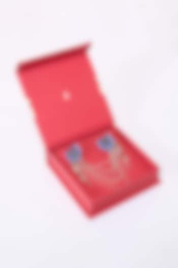 Navy Blue Faux Leather & Metal Brooch by S&N by Shantnu Nikhil Men at Pernia's Pop Up Shop