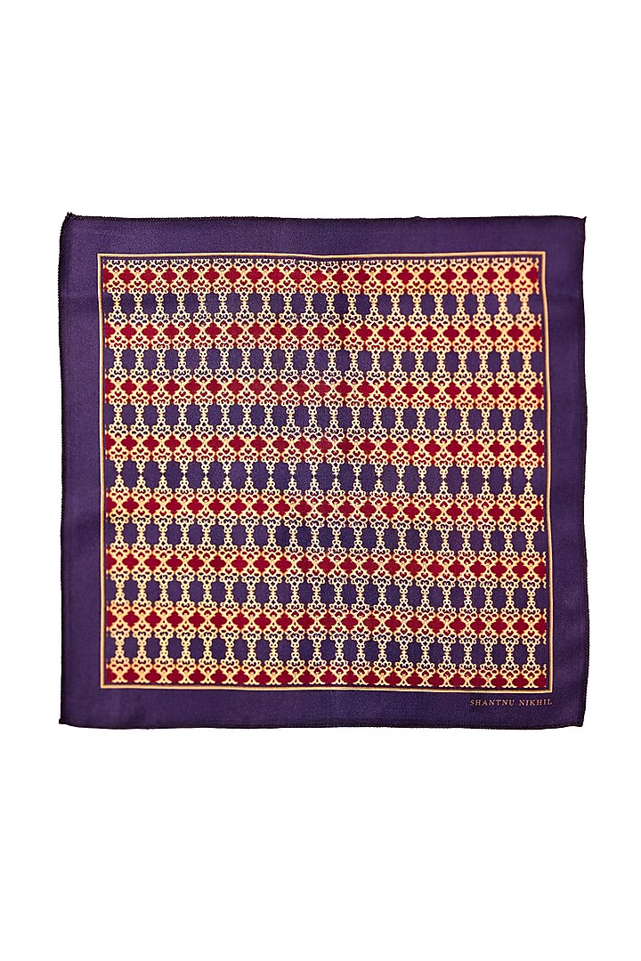 Multi-Colored Silk Embellished Pocket Square (Set Of 5) by S&N by Shantnu Nikhil Men at Pernia's Pop Up Shop