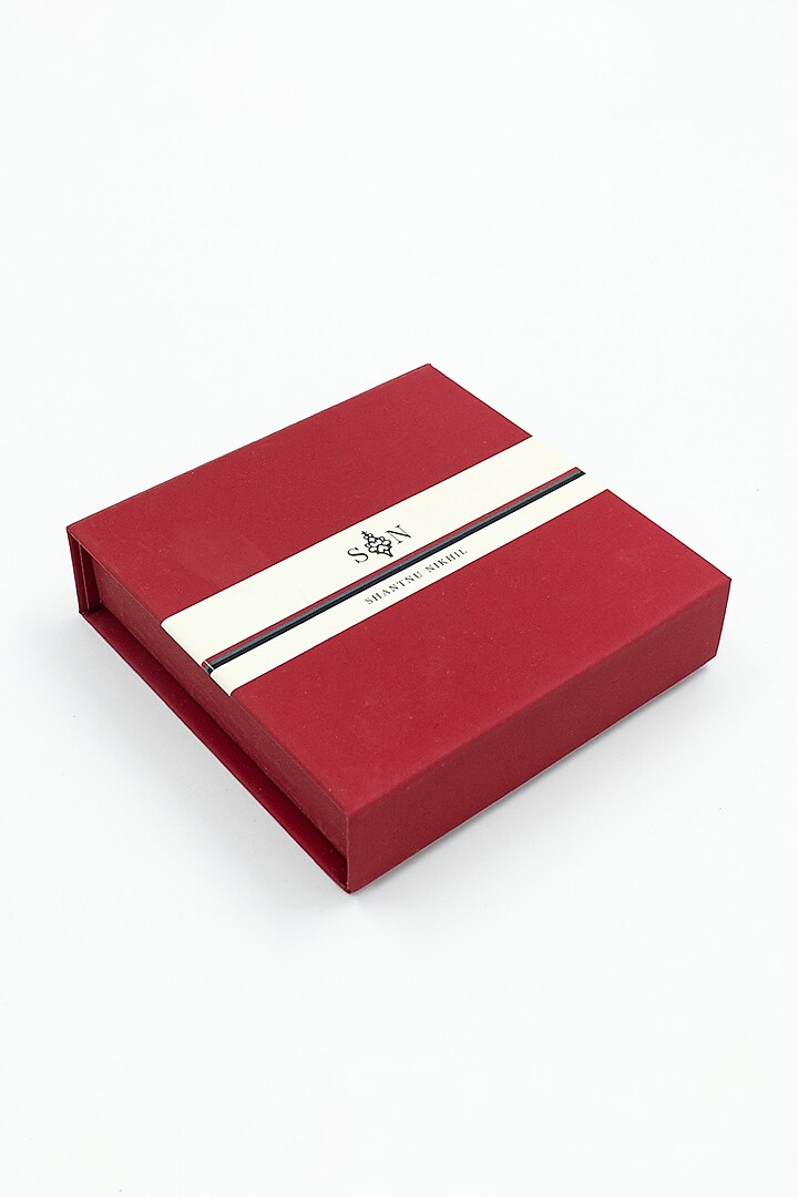 Black Faux Leather & Metal Brooch by S&N by Shantnu Nikhil Men at Pernia's Pop Up Shop