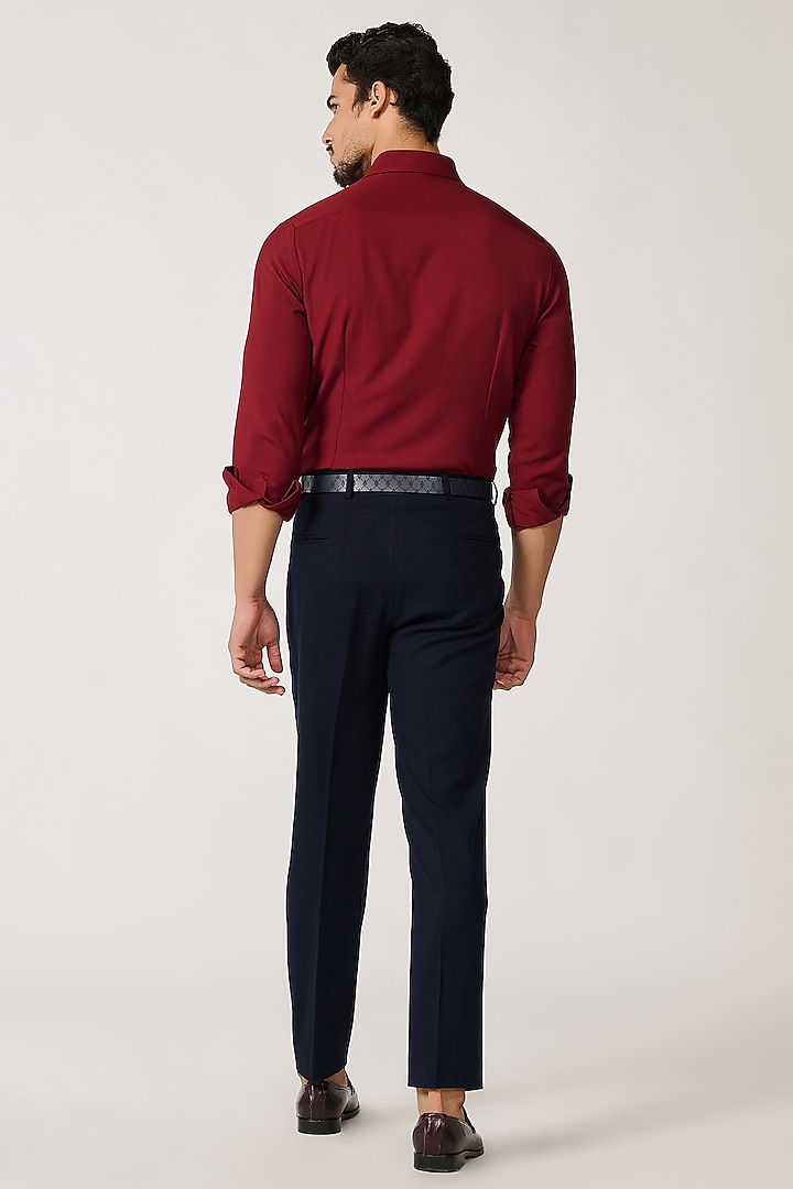 Men Blue Pant With Red Shirt Red Shirt And Navy Blue Pants Men