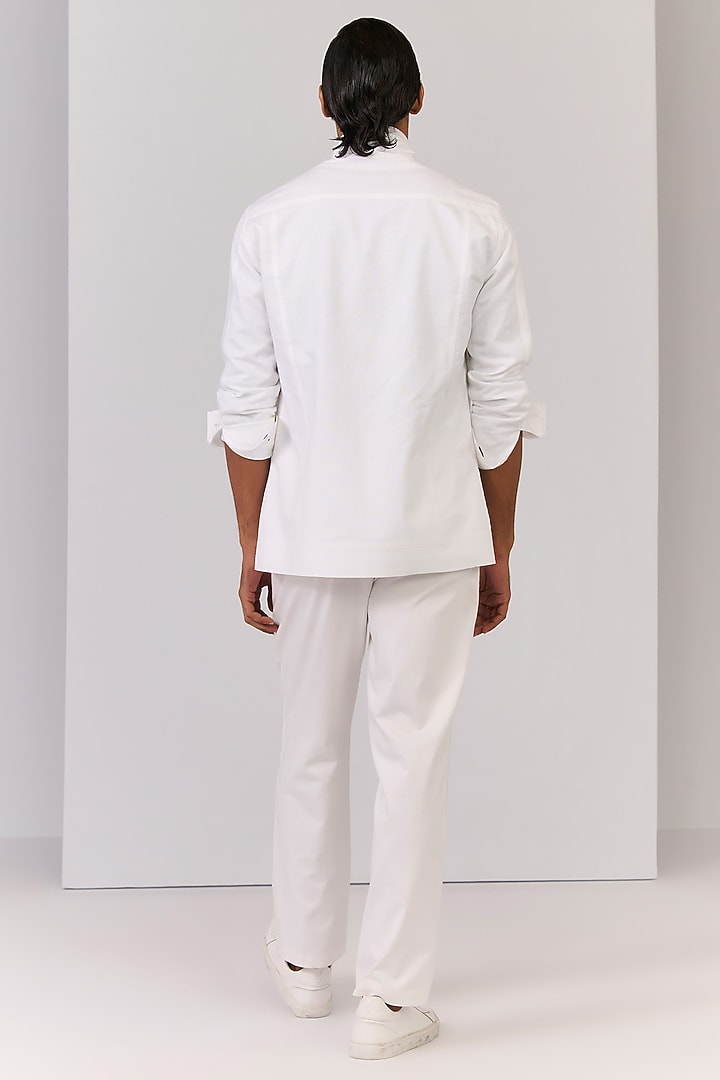 Off-White Linen Wedding Shirt by S&N by Shantnu Nikhil Men at Pernia's Pop Up Shop