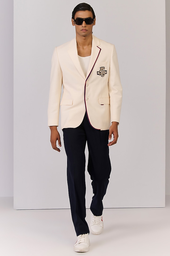 Beige Cotton Jacket by S&N by Shantnu Nikhil Men at Pernia's Pop Up Shop