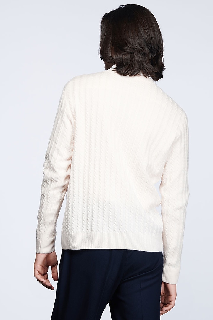 Light Pink Merino Wool Sweater by S&N by Shantnu Nikhil Men at Pernia's Pop Up Shop