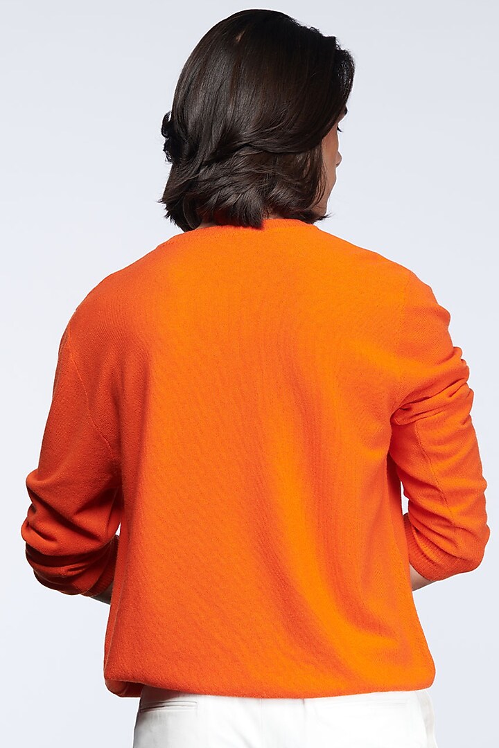 Coral Merino Wool Sweater by S&N by Shantnu Nikhil Men at Pernia's Pop Up Shop