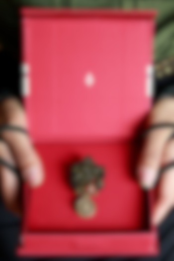 Military Green Camo Jacquard Brooch by S&N by Shantnu Nikhil Men at Pernia's Pop Up Shop