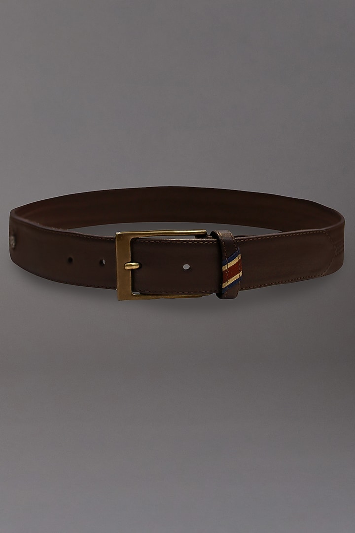 Chocolate Adamas Belt by S&N by Shantnu Nikhil Men at Pernia's Pop Up Shop
