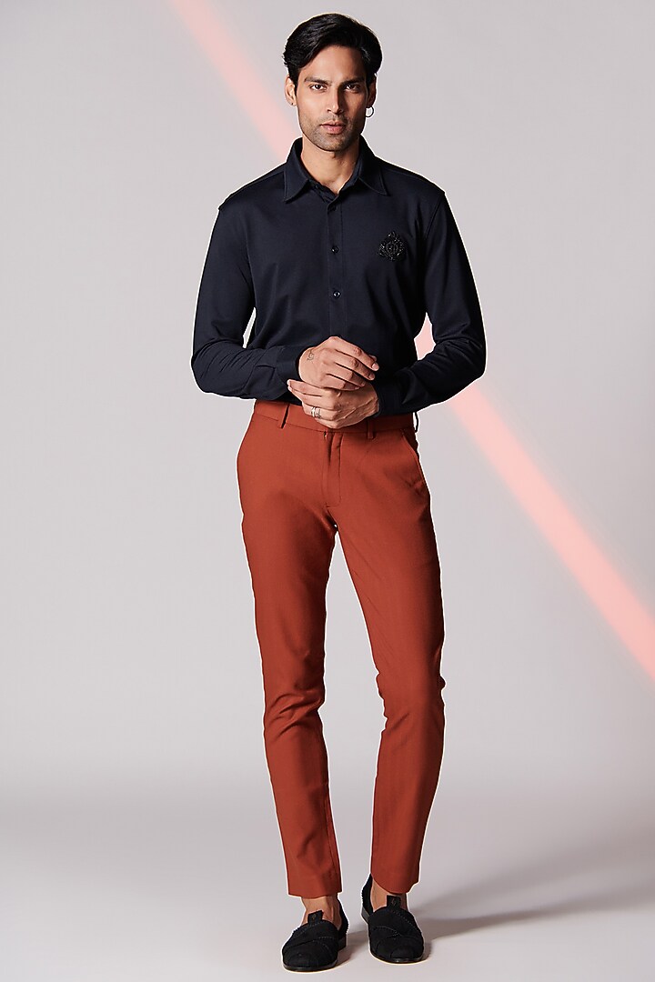 Black Poly blend Party Wear Shirt by S&N by Shantnu Nikhil Men at Pernia's Pop Up Shop