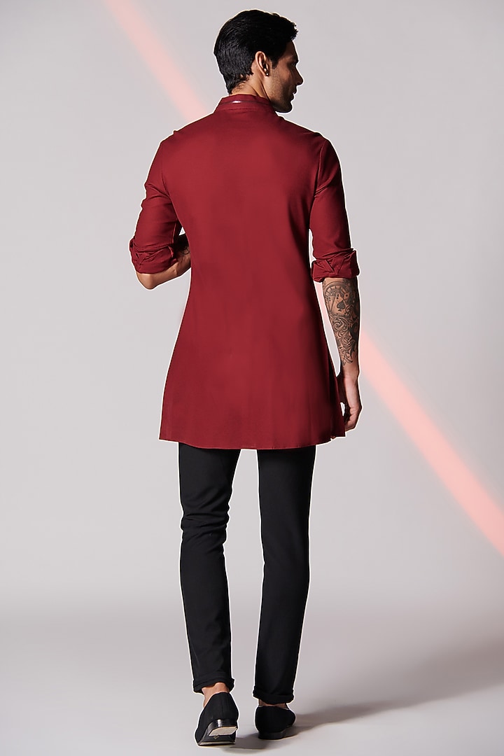 Cherry Embroidered Kurta by S&N by Shantnu Nikhil Men at Pernia's Pop Up Shop