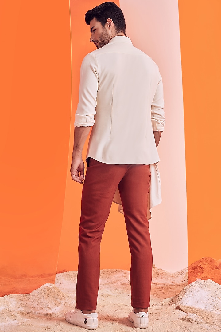 Off-White Embroidered Wedding Shirt by S&N by Shantnu Nikhil Men at Pernia's Pop Up Shop