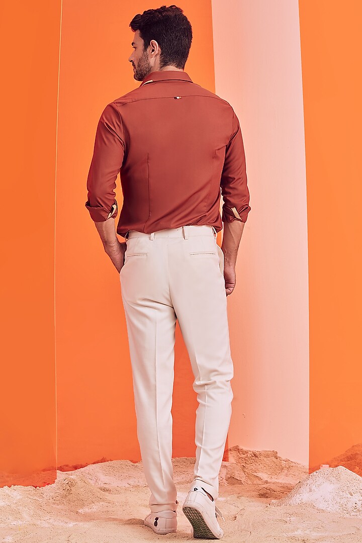 Tan Cotton Party Wear Shirt by S&N by Shantnu Nikhil Men at Pernia's Pop Up Shop