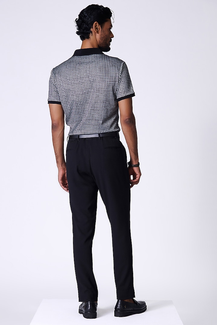 Black Crepe Jersey Abstract Printed T-Shirt by S&N by Shantnu Nikhil Men at Pernia's Pop Up Shop