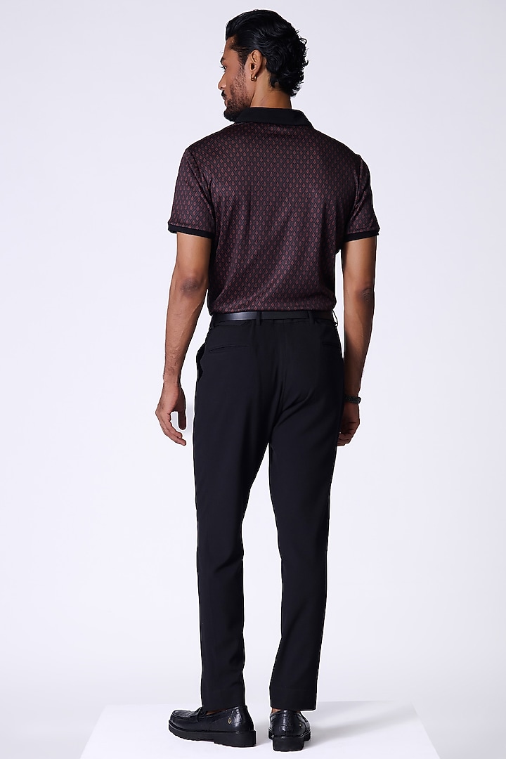 Black Crepe Jersey Adamas Printed T-Shirt by S&N by Shantnu Nikhil Men at Pernia's Pop Up Shop