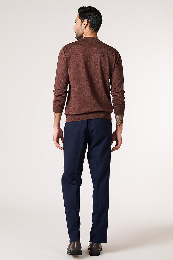 Choco Merino Wool Sweater by S&N by Shantnu Nikhil Men at Pernia's Pop Up Shop