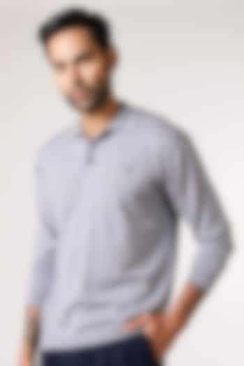 Grey Merino Wool Cardigan by S&N by Shantnu Nikhil Men at Pernia's Pop Up Shop