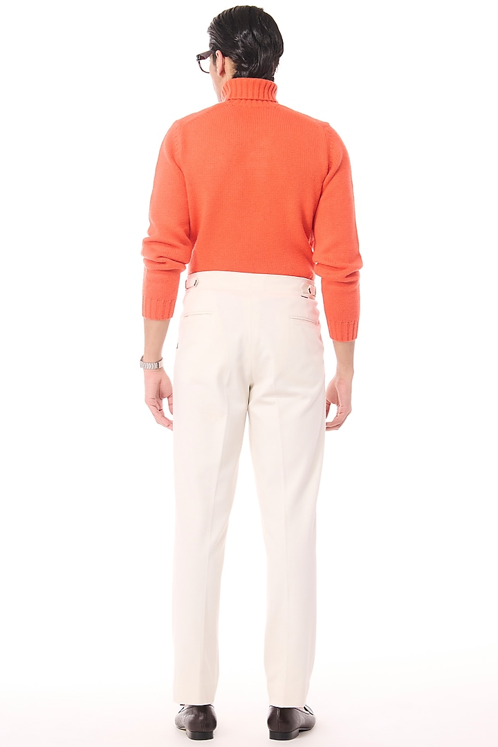 Orange Cashmere High Neck Sweater by S&N by Shantnu Nikhil Men at Pernia's Pop Up Shop