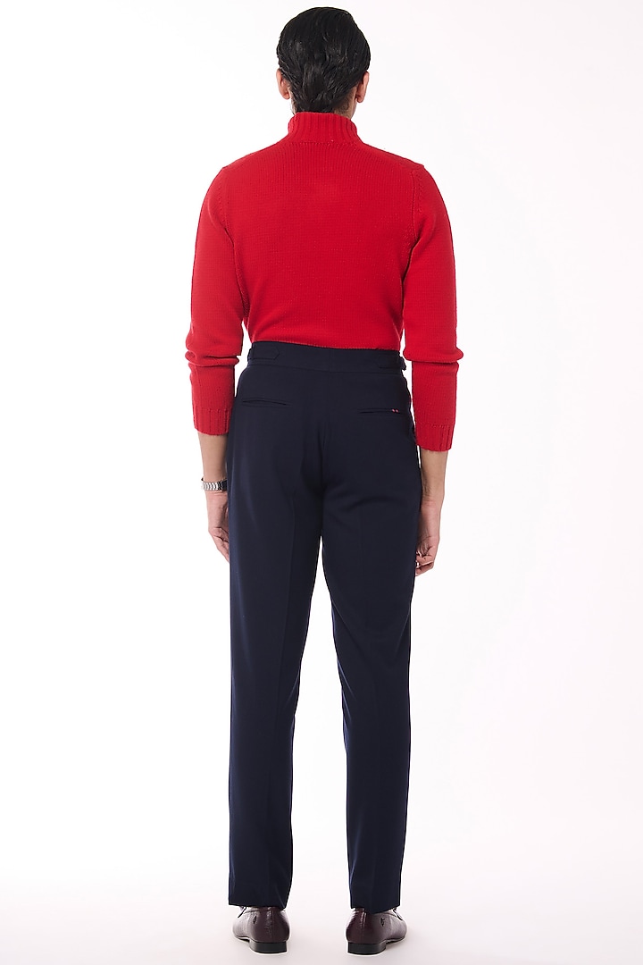 Red Cashmere High Neck Sweater by S&N by Shantnu Nikhil Men at Pernia's Pop Up Shop