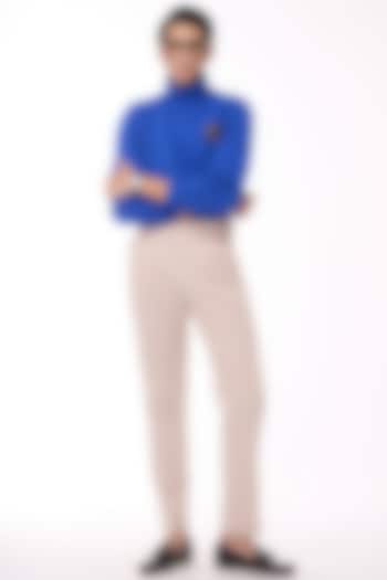 Electric Blue Cashmere High Neck Sweater by S&N by Shantnu Nikhil Men at Pernia's Pop Up Shop