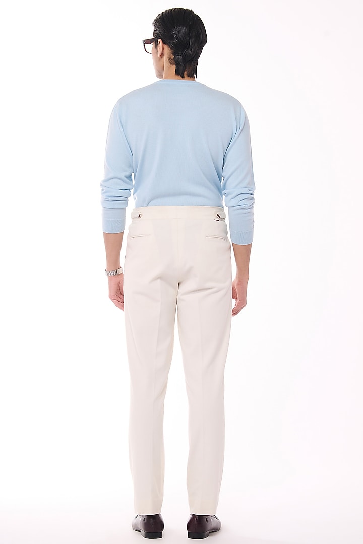 Aqua Blue Merino Wool Crested Sweater by S&N by Shantnu Nikhil Men at Pernia's Pop Up Shop