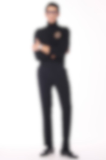 Black Cashmere High Neck Sweater by S&N by Shantnu Nikhil Men at Pernia's Pop Up Shop