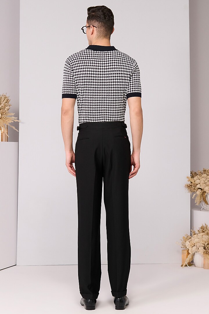 Navy Blue & Off-White Nylon Printed Polo T-Shirt by S&N by Shantnu Nikhil Men at Pernia's Pop Up Shop