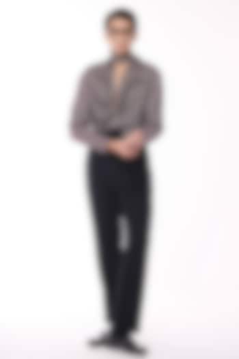 Multi-Colored Silk Twill Checkered Wedding Shirt by S&N by Shantnu Nikhil Men at Pernia's Pop Up Shop