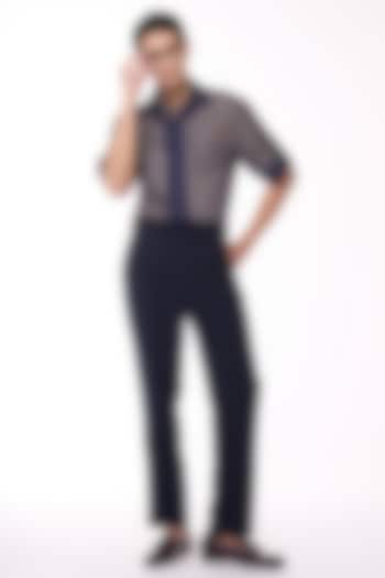 Multi-Colored Silk Twill Geographic Printed Wedding Shirt by S&N by Shantnu Nikhil Men at Pernia's Pop Up Shop