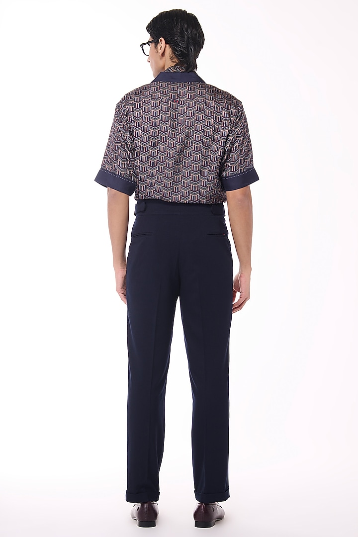 Multi-Colored Silk Twill Geographic Printed Wedding Shirt by S&N by Shantnu Nikhil Men at Pernia's Pop Up Shop