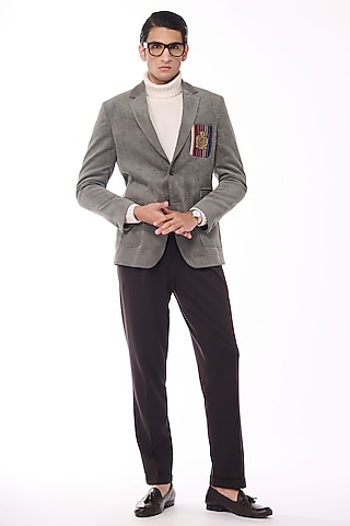 Olive Corduroy Jacket by S&N by Shantnu Nikhil Men