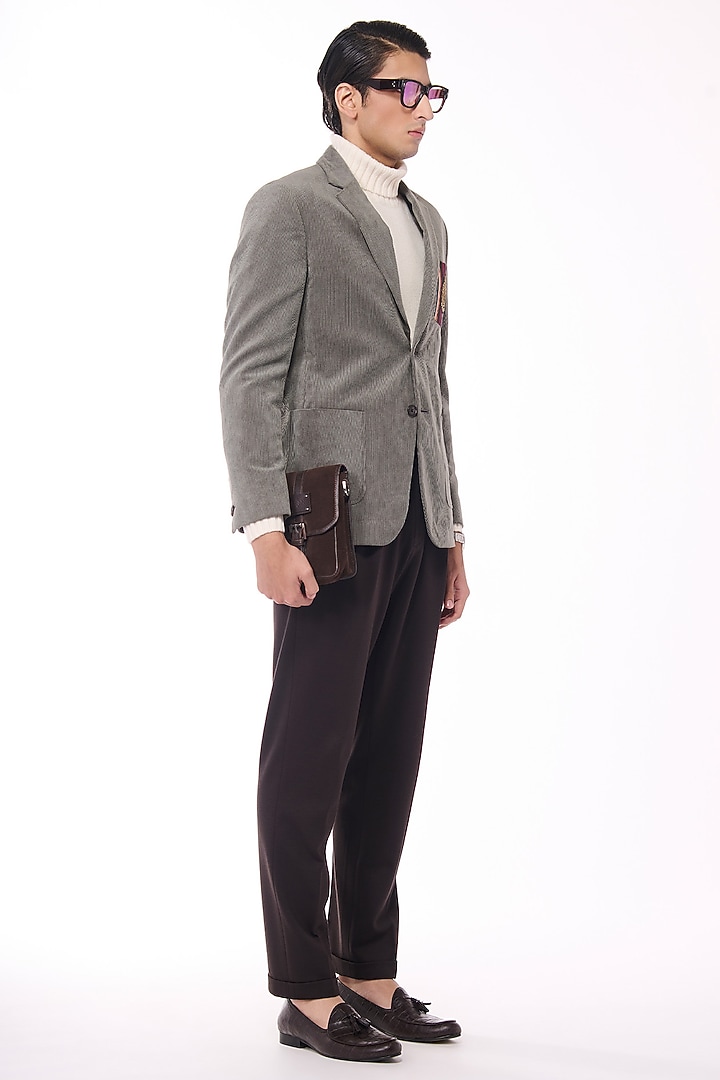 Olive Corduroy Jacket by S&N by Shantnu Nikhil Men at Pernia's Pop Up Shop