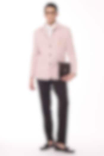 Pink Herringbone Jacket by S&N by Shantnu Nikhil Men at Pernia's Pop Up Shop