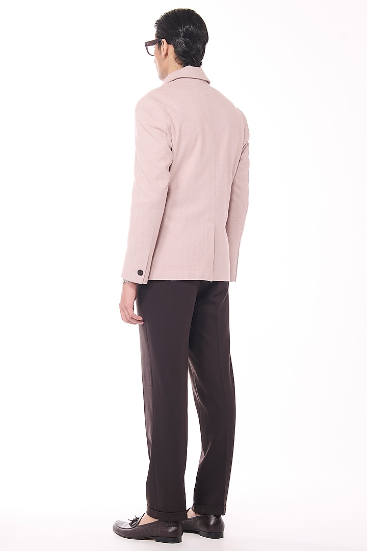 Pink Herringbone Jacket by S&N by Shantnu Nikhil Men at Pernia's Pop Up Shop