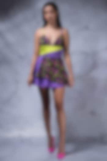 Multi-Colored Digital Printed Dress by Shivani Nirupam