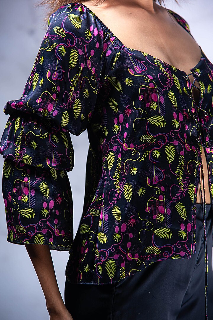 Multi-Coloured Digital Printed Blouse by Shivani Nirupam at Pernia's Pop Up Shop
