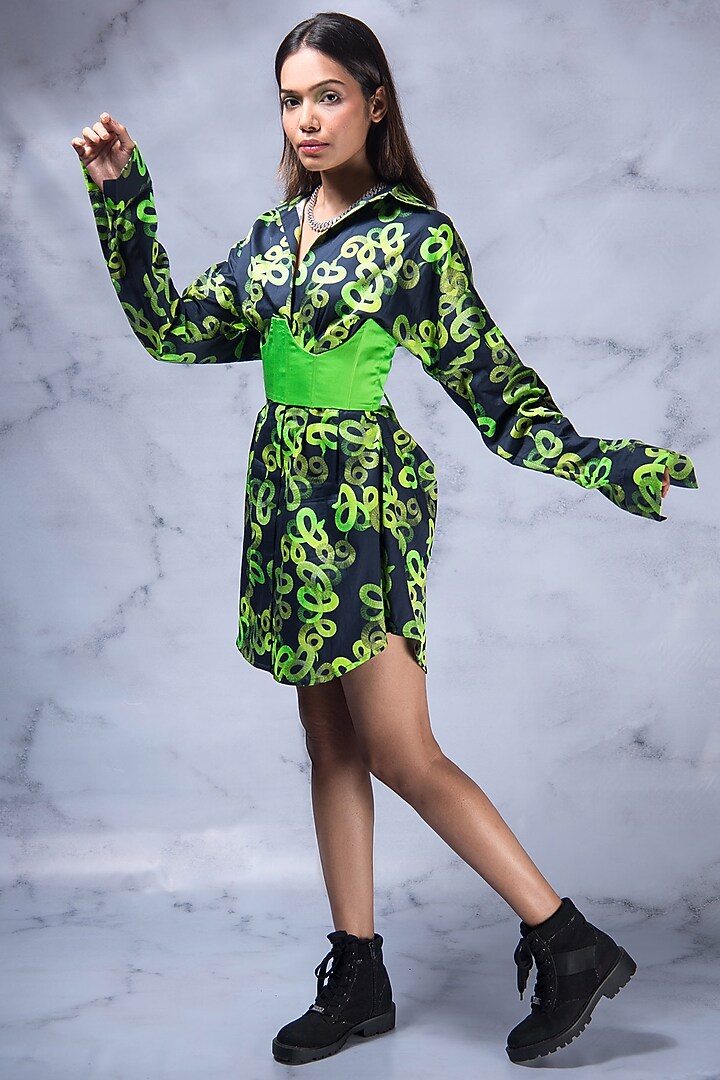 Green Pure Cotton Underbust by Shivani Nirupam at Pernia's Pop Up Shop