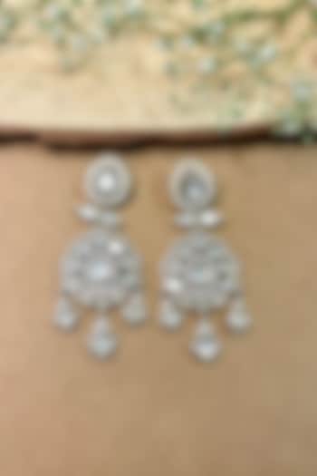 Gold Finish Kundan Polki Dangler Earrings by Shop Naymee at Pernia's Pop Up Shop