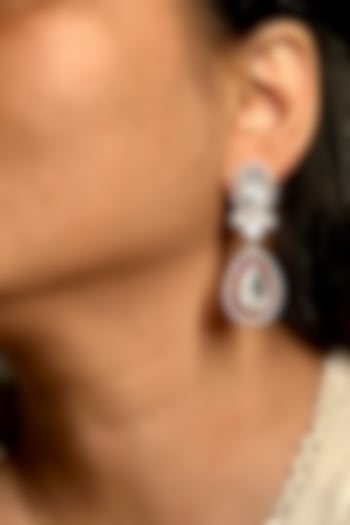 Gold Finish Kundan Polki Dangler Earrings by Shop Naymee at Pernia's Pop Up Shop