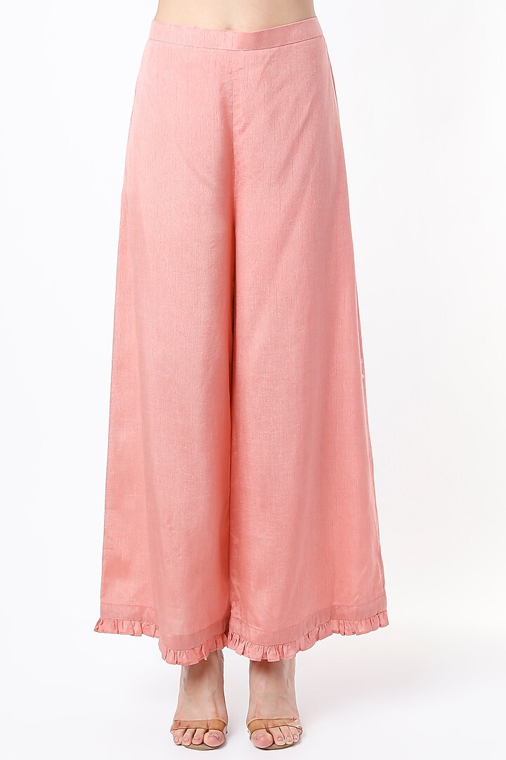Blush Pink Embroidered Wedding Anarkali Set by Shilpa Poddar at Pernia's Pop Up Shop