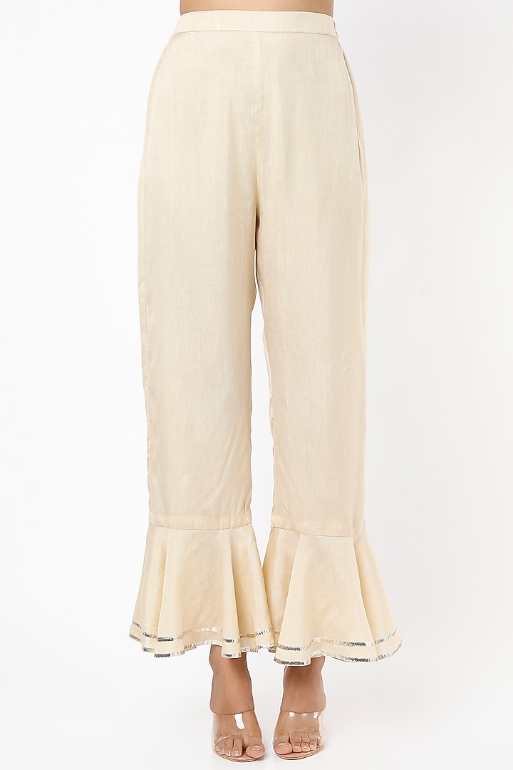 Beige Embroidered Tunic Set by Shilpa Poddar at Pernia's Pop Up Shop