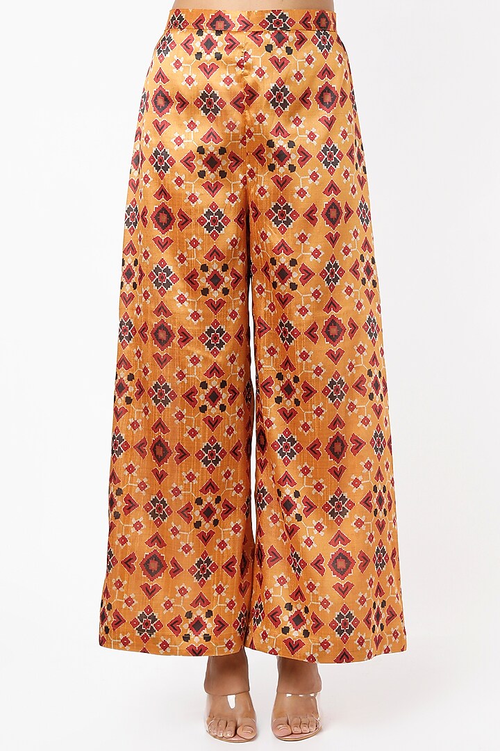 Copper Ikat Printed Tunic Set by Shilpa Poddar at Pernia's Pop Up Shop
