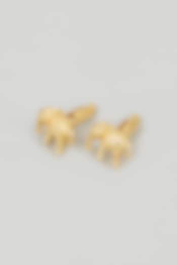 Gold Brass Elephant Cufflinks by sharad raghav men