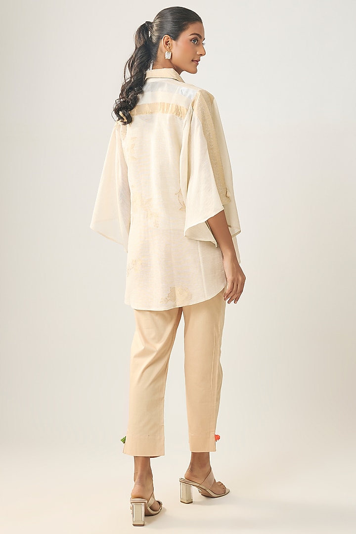 Ivory Linen Shirt by SHRADDHA RAMBHIA at Pernia's Pop Up Shop