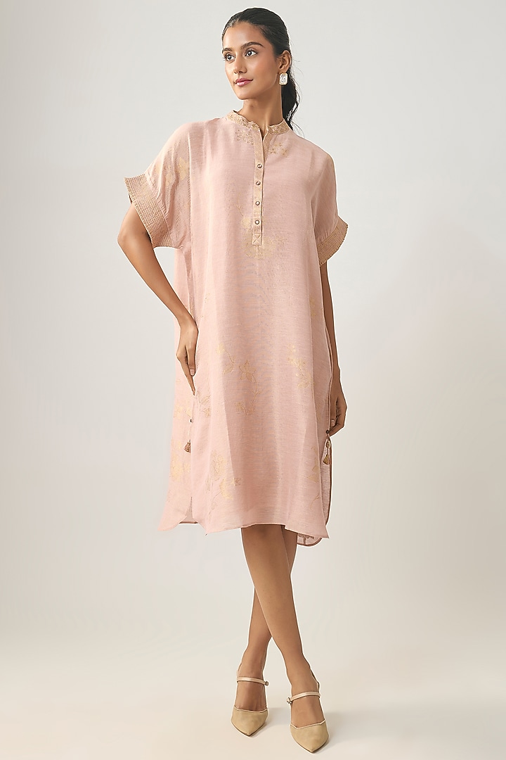 Pink Linen Summer Dress by SHRADDHA RAMBHIA at Pernia's Pop Up Shop