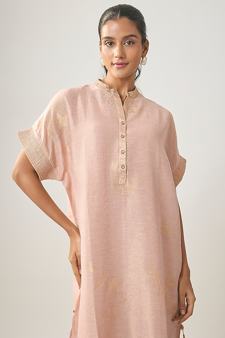Pink Linen Summer Dress by SHRADDHA RAMBHIA at Pernia's Pop Up Shop