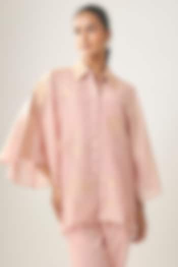 Pink Linen Shirt by SHRADDHA RAMBHIA at Pernia's Pop Up Shop