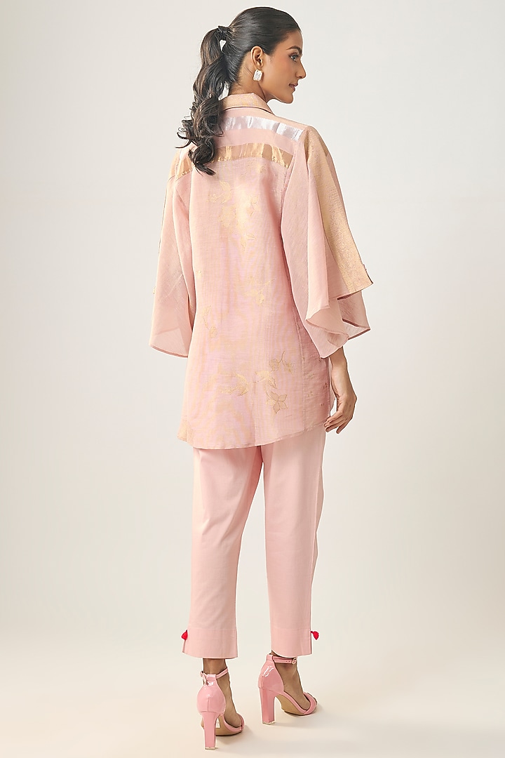 Pink Linen Shirt by SHRADDHA RAMBHIA at Pernia's Pop Up Shop