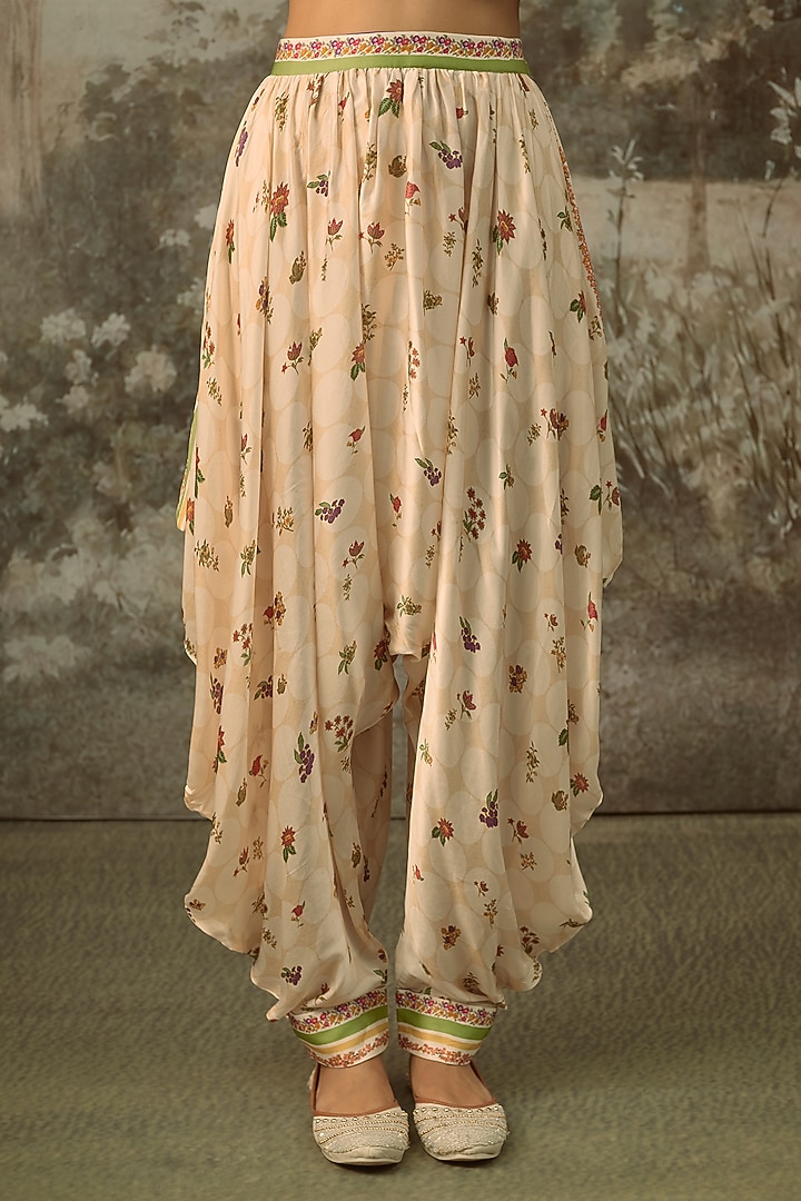 Ivory Vegan Linen Silk Embroidered Kurta Set by SHRADDHA RAMBHIA at Pernia's Pop Up Shop