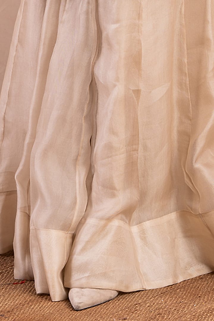 Beige Crepe Bridal Sharara Set by Shikha & Srishti at Pernia's Pop Up Shop