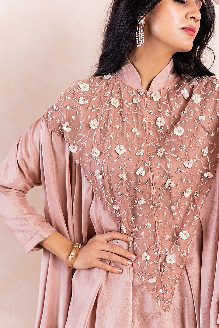 Pink Silk Straight Pant Set by Shikha & Srishti at Pernia's Pop Up Shop
