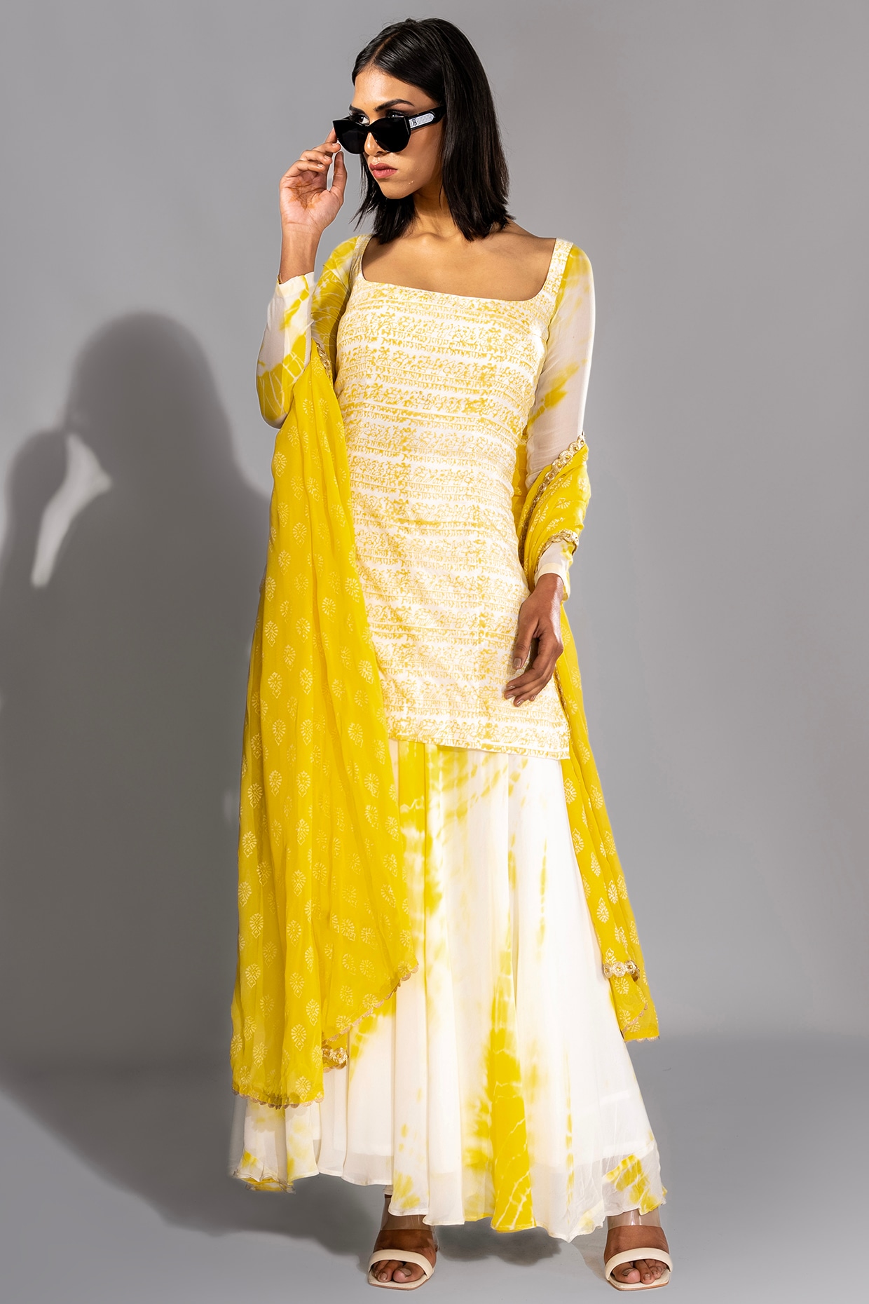 Haldi Function Designer Sharara Suit | Wedding Bridal Engagement Dress
