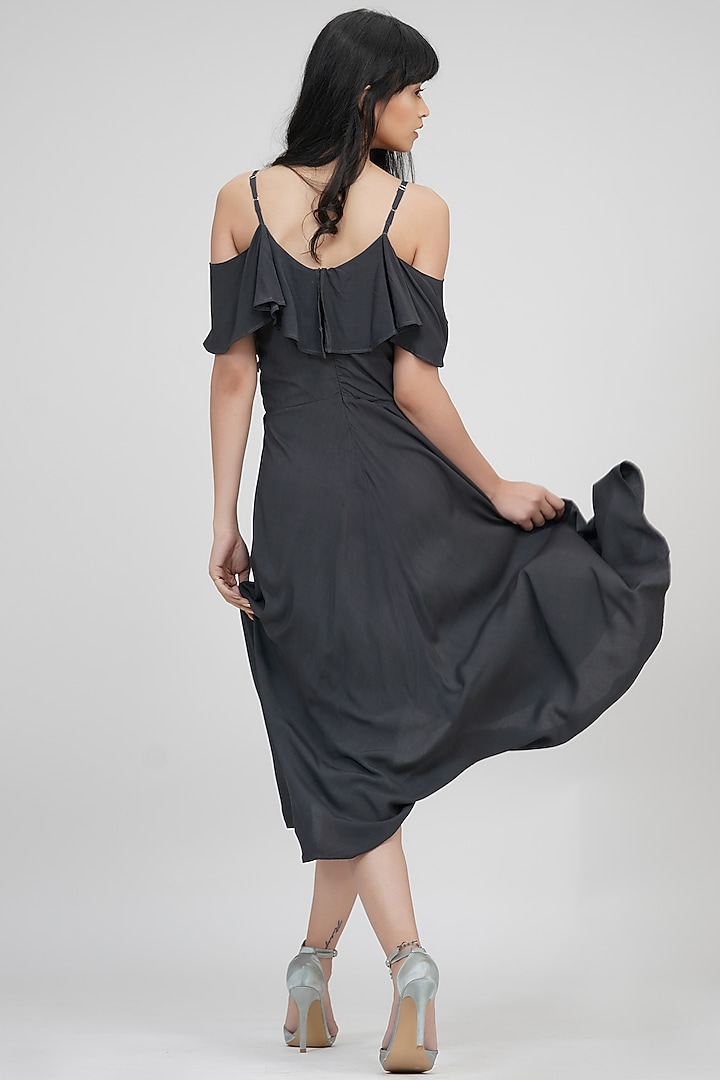 Grey Modal Wrap Summer Dress by Shruti S at Pernia's Pop Up Shop